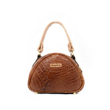 The Mini Alligator Taco Purse ''Cognac''
