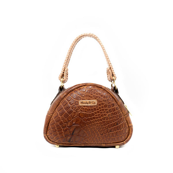 The Mini Alligator Taco Purse ''Cognac''