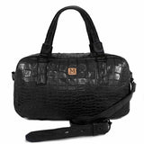 Black Alligator Duffle Bag