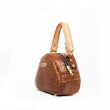 The Mini Alligator Taco Purse ''Cognac''